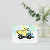 Dump Truck Baby shower Advice Kaarten (Staand voorkant)