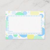 Dump Truck Baby shower Advice Kaarten (Achterkant)