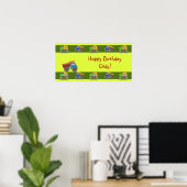 Dump Truck Birthday Banner Poster (Thuiskantoor)