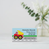 Dump Truck Calling Card Contactkaartje (Staand voorkant)