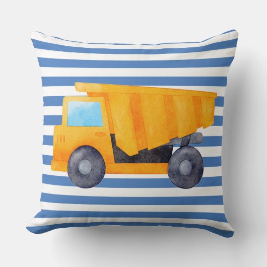 Dump Truck Constructie Thema Kinder Kussen (Voorkant)