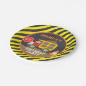 Dump Truck constructie verjaardagsfeestje Papieren Bordje (Gekanteld)