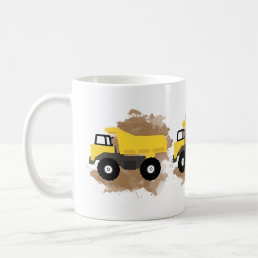 Dump Truck Construction Vehicle Mud Koffiemok (Links)