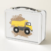 Dump Truck Construction Vehicle Mud Waterverf (Achterkant)