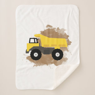 Dump Truck Construction Vehicle Mud Waterverf Sherpa Deken