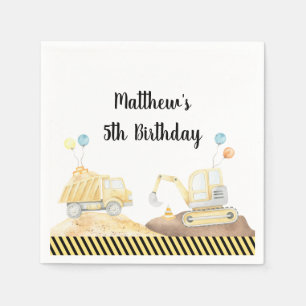 Dump Truck Digger Birthday Servet