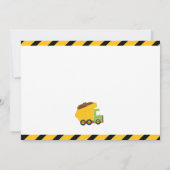 Dump Truck & Dirt Construction Zone Birthday Kaart (Achterkant)