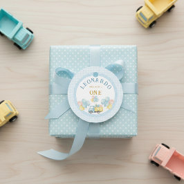 Dump Truck First Birthday Boy Bedankjes Labels