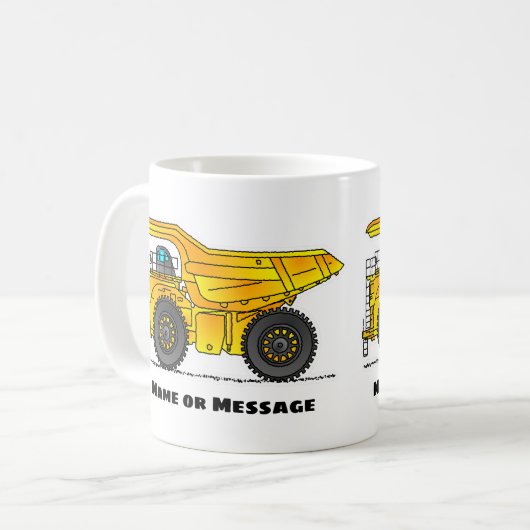 Dump Truck Mok, Construction Mokken, Transport Koffiemok (Voorkant links)