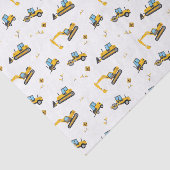 Dump Truck Party Boy Kinder Construction Pattern Tissuepapier (Detail)