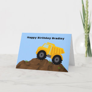 Dump Truck Personalized Birthday Kaart