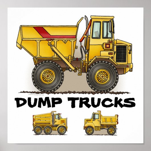 Dump Truck Poster Print (Voorkant)