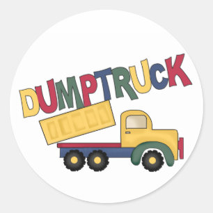 Dump Truck Ronde Sticker