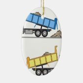 Dump Truck-vector Keramisch Ornament (Rechts)