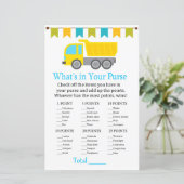 Dump truck Wat zit er in je baby shower? (Staand voorkant)