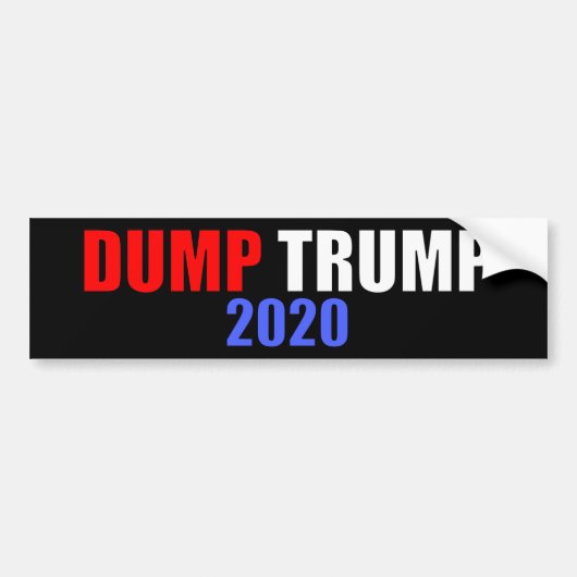 Dump Trump 2020 Anti-Trump Bumpersticker (Voorkant)