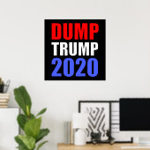 Dump Trump 2020 Anti-Trump Poster (Thuiskantoor)