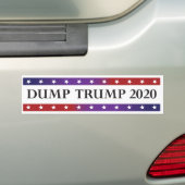 Dump Trump 2020 Bumpersticker (Op auto)