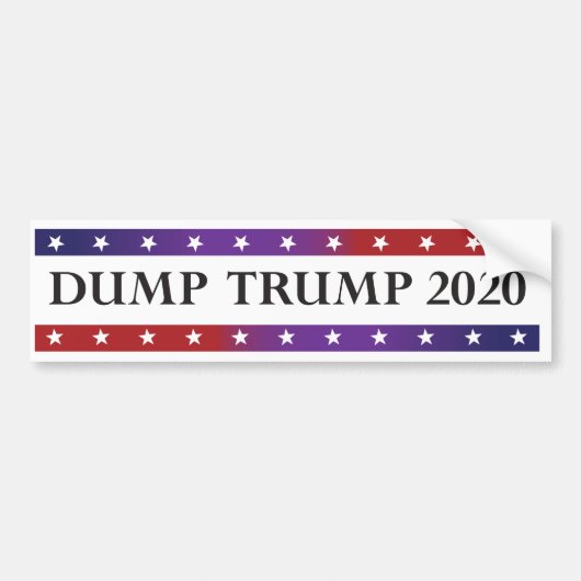 Dump Trump 2020 Bumpersticker (Voorkant)