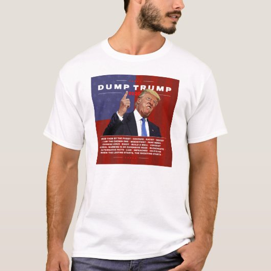 Dump Trump 2020 illustratie T-shirt (Voorkant)