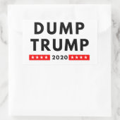 Dump Trump 2020 rechthoek stickers (Tas)