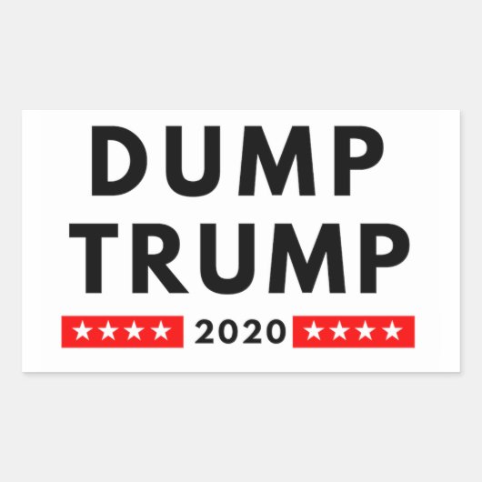 Dump Trump 2020 rechthoek stickers (Voorkant)