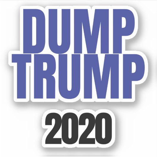 Dump Trump 2020 Sticker 7 (Voorkant)
