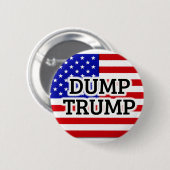 DUMP TRUMP American Flag Button (Voorkant /achterkant)