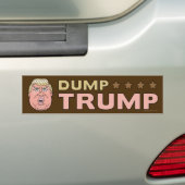 Dump Trump, anti-Donald Trump bumper sticker (Op auto)
