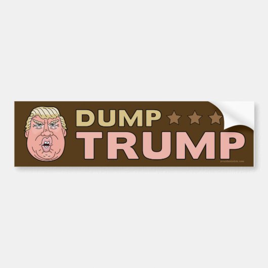 Dump Trump, anti-Donald Trump bumper sticker (Voorkant)