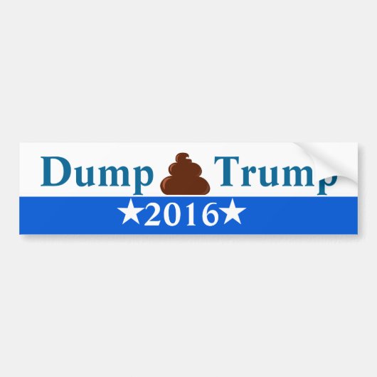 Dump Trump Anti-Trump Bumpersticker (Voorkant)