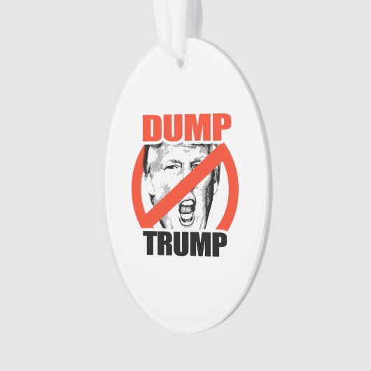 Dump Trump - Anti-Trump Ornament (voorkant)