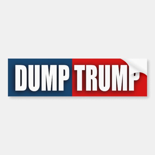 "DUMP TRUMP" BUMPERSTICKER (Voorkant)