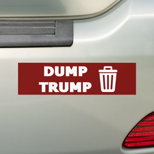 Dump Trump Bumpersticker (Op auto)