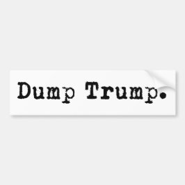 Dump Trump Bumpersticker