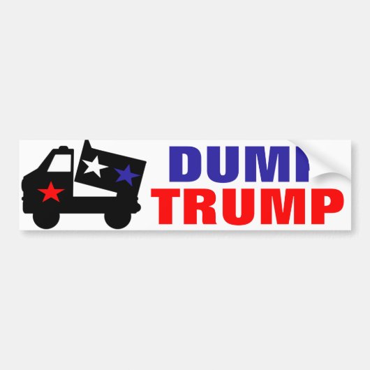 DUMP TRUMP BUMPERSTICKER (Voorkant)