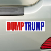 "DUMP TRUMP" BUMPERSTICKER (Op auto)