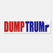 "DUMP TRUMP" BUMPERSTICKER (Voorkant)