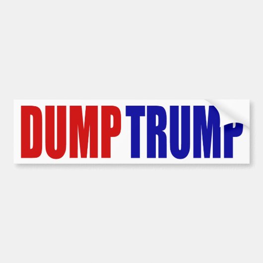 "DUMP TRUMP" BUMPERSTICKER (Voorkant)