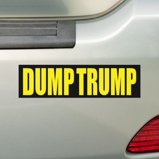 "DUMP TRUMP" BUMPERSTICKER (Op auto)