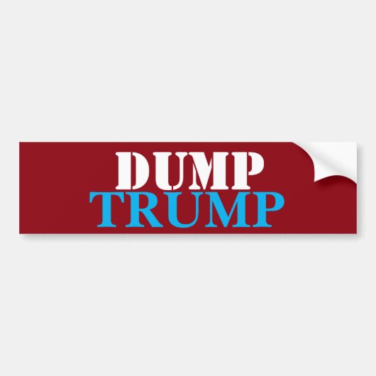 Dump Trump Bumpersticker (Voorkant)