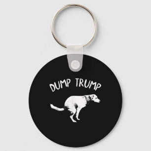 Dump Trump Dog Pooping Sleutelhanger