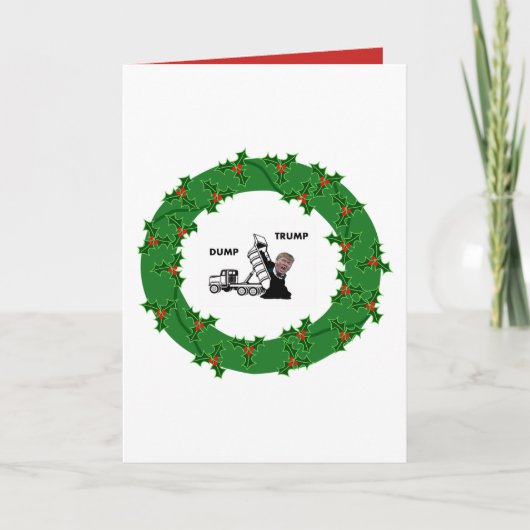 Dump Trump Feestdagen Kaart (Voorkant)