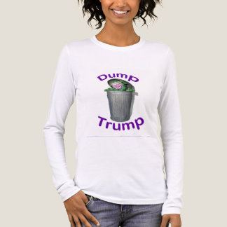 Dump Trump lange mouw t Tri-Blend Shirt