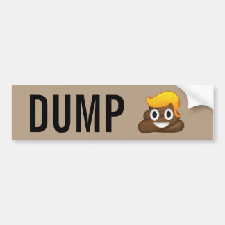 Dump Trump Poop Emoji Bumpersticker