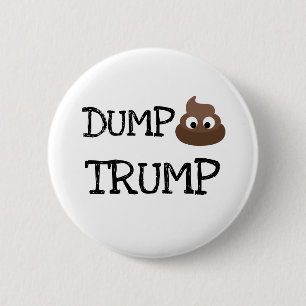 Dump Trump Popie Pile Humoristische Button