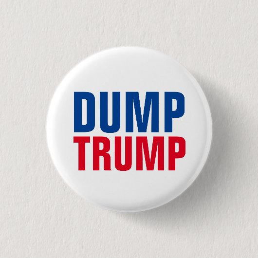 "Dump Trump" Ronde Button 3,2 Cm (Voorkant)