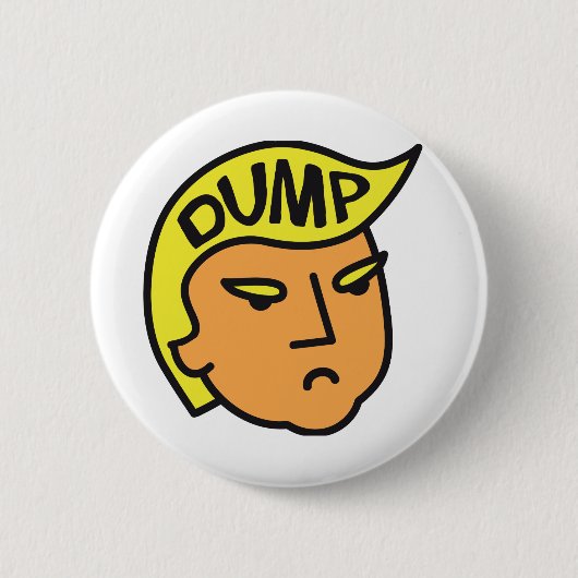 Dump Trump Ronde Button 5,7 Cm (Voorkant)
