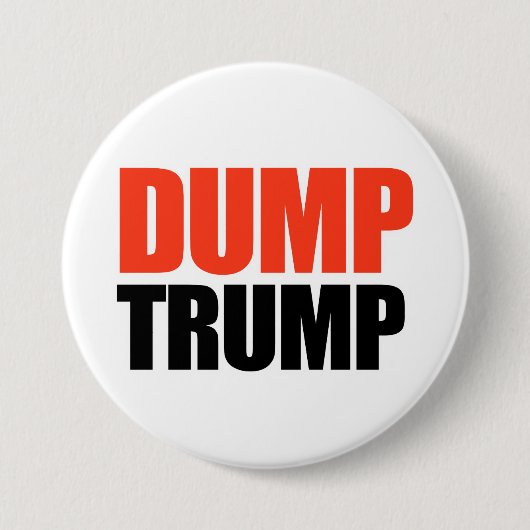 Dump Trump - Ronde Button 7,6 Cm (Voorkant)