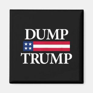 Dump trump shirts zwart unisex modern politiek Du Magneet